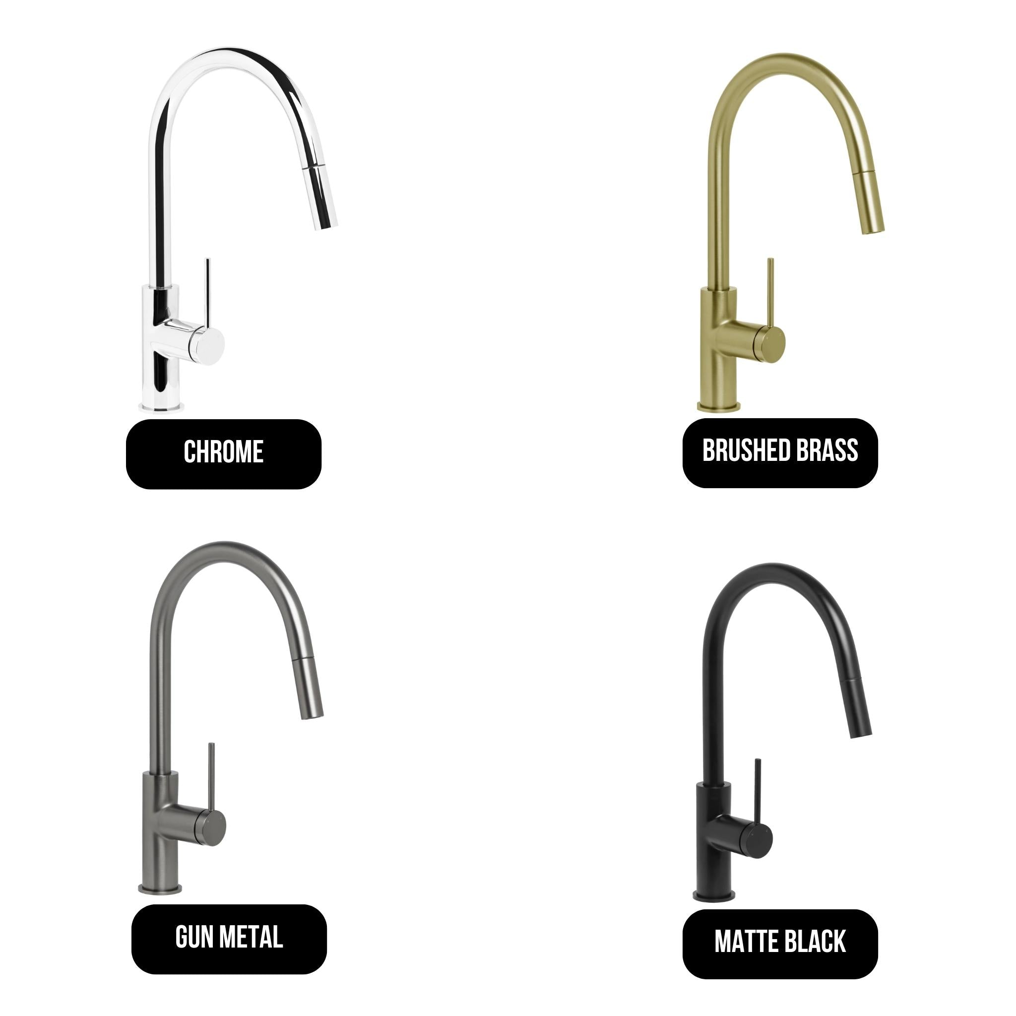 JOHNSON SUISSE VENEZIA PULL OUT SINK MIXER 439MM CHROME