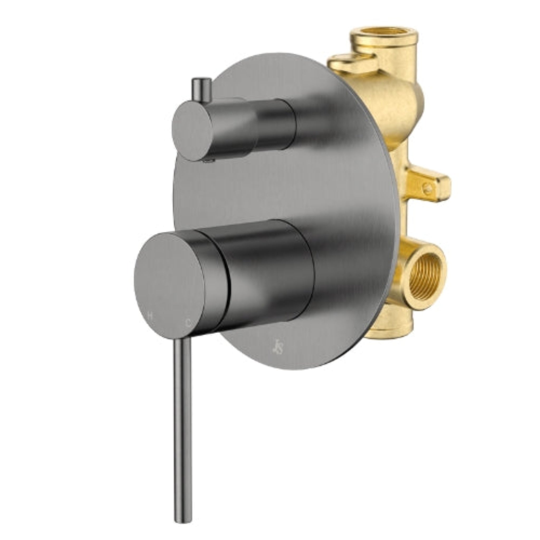 JOHNSON SUISSE VENEZIA SHOWER MIXER WITH DIVERTER COMPLETE KIT GUN METAL