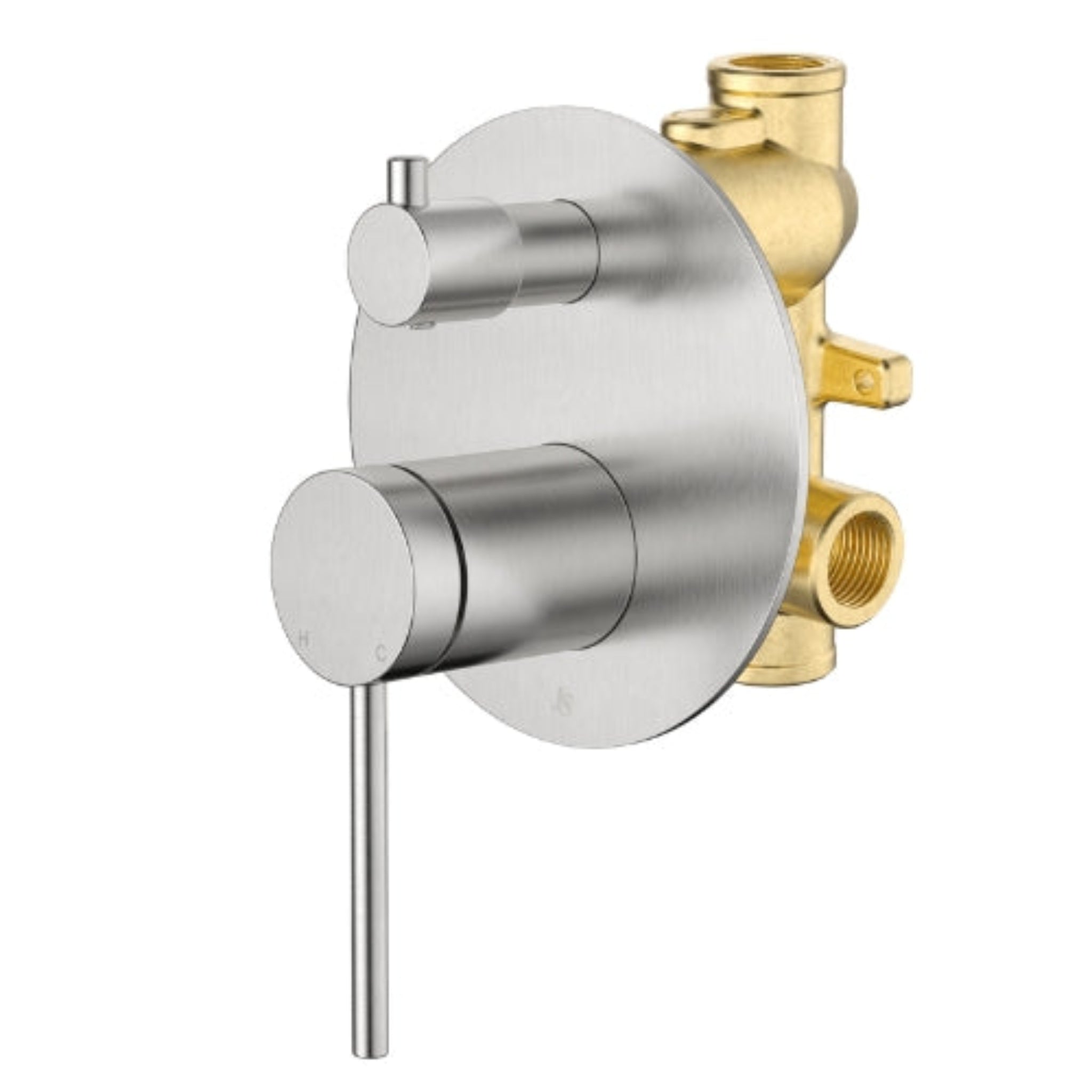 JOHNSON SUISSE VENEZIA SHOWER MIXER WITH DIVERTER COMPLETE KIT BRUSHED NICKEL