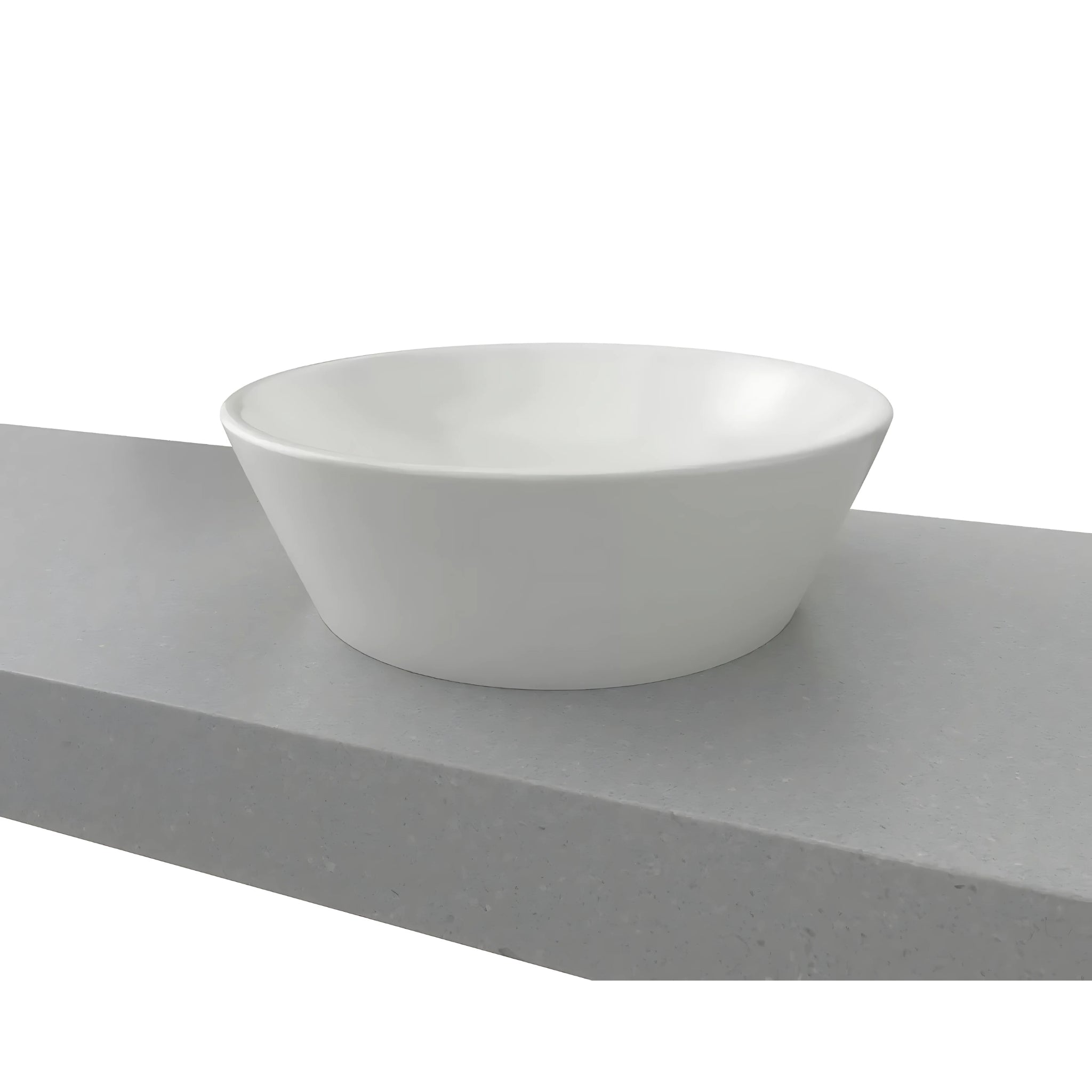 TIMBERLINE JUPITER ABOVE COUNTER BASIN GLOSS WHITE 450MM