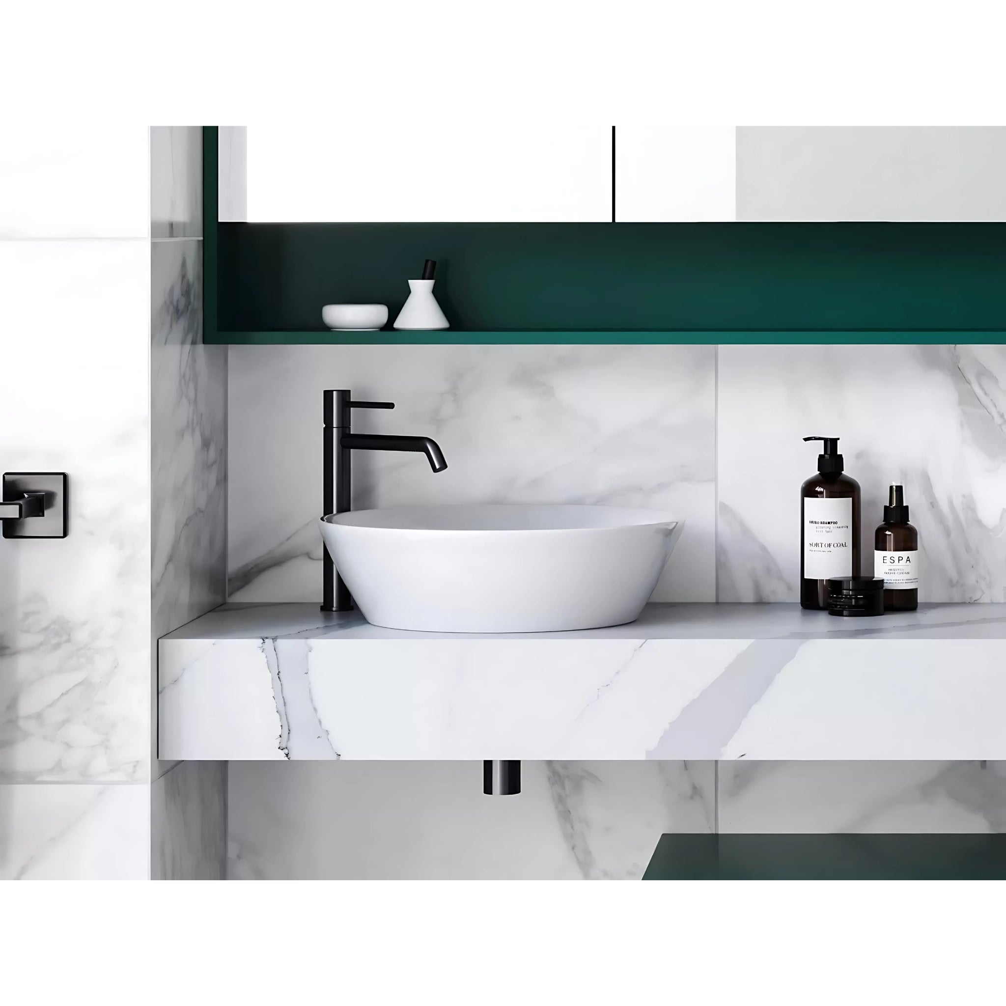 TIMBERLINE JUPITER ABOVE COUNTER BASIN GLOSS WHITE 450MM