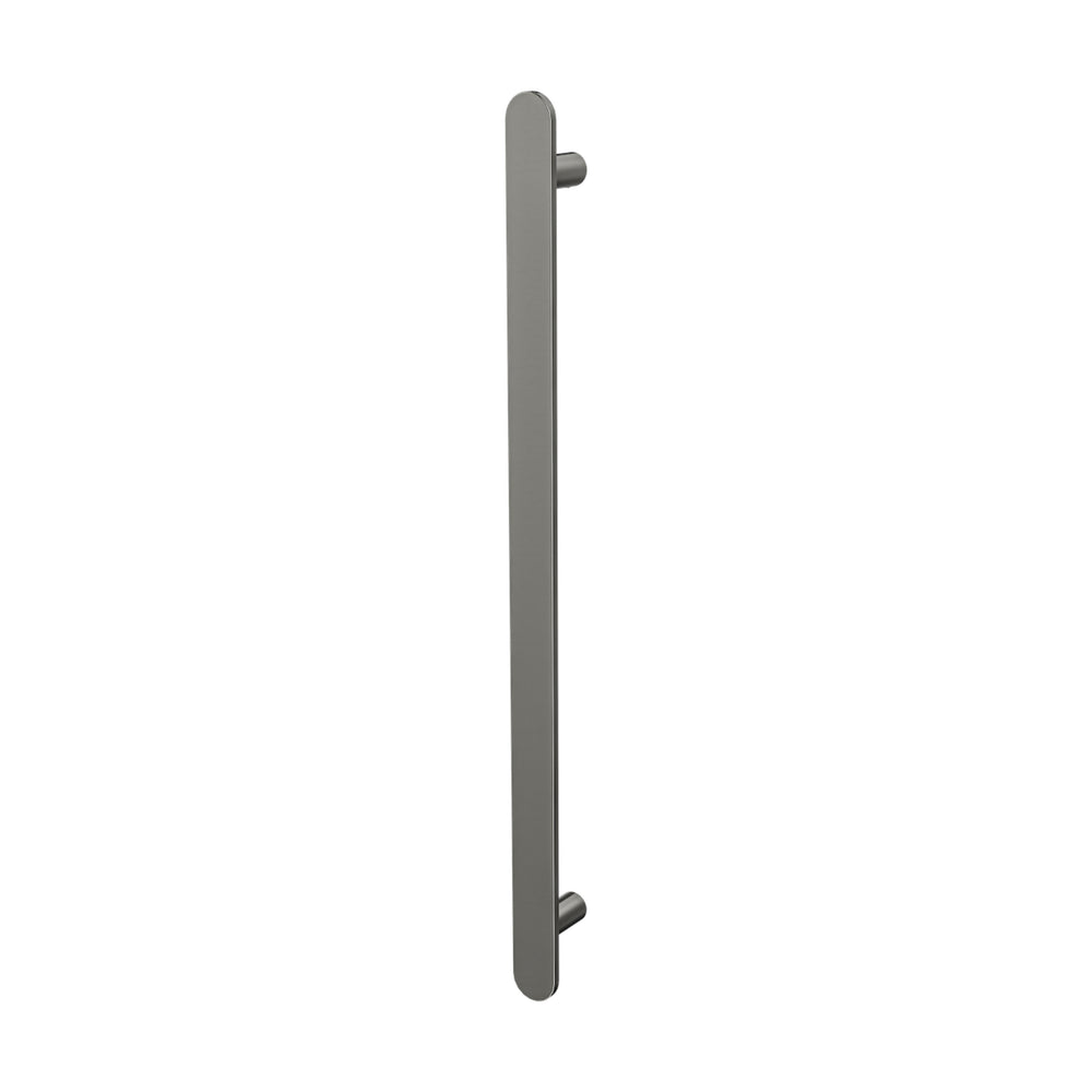LINSOL ALLEGRA VERTICAL FLAT BAR HEATED TOWEL RAIL GUN METAL 905MM