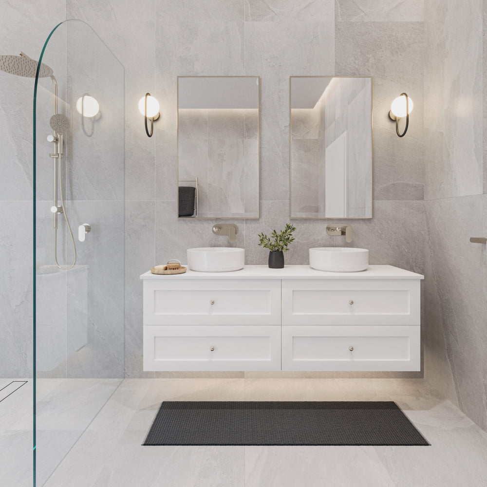 LINSOL SOULJET TWIN SHOWER 982MM BRUSHED NICKEL