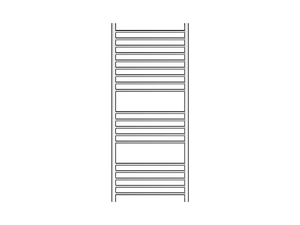 LINSOL ALLEGRA 19-BAR HEATED TOWEL RAIL CHROME 1200MM alternate view