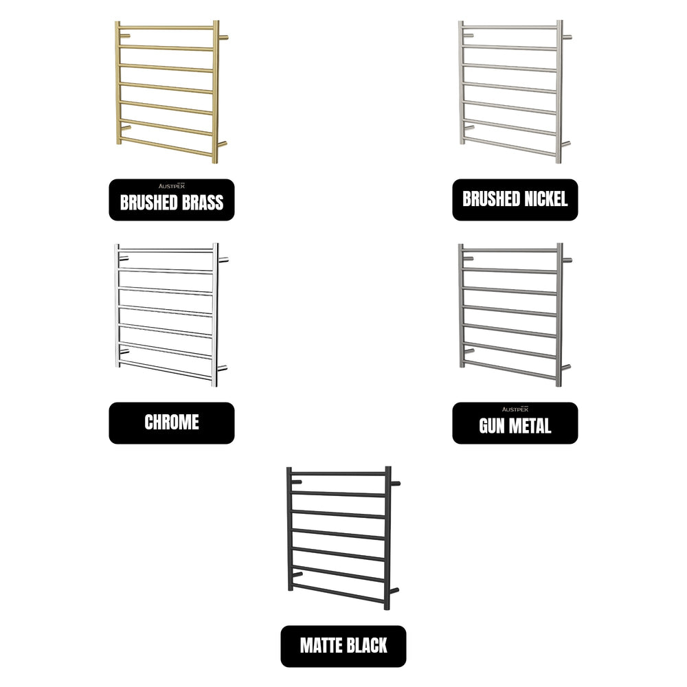 LINSOL ALLEGRA 7 BAR HEATED TOWEL RAIL 750MM CHROME