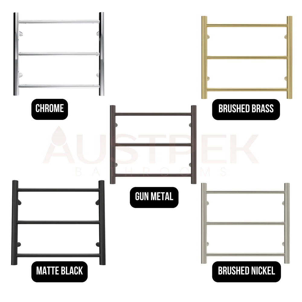 LINSOL AVID 3 BAR HEATED TOWEL RAIL GUN METAL 450MM