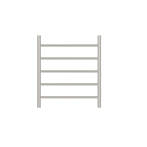 LINSOL AVID 5-BAR HEATED TOWEL RAIL BRUSHED NICKEL 750MM