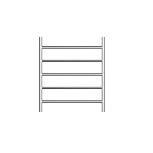 LINSOL AVID 5-BAR HEATED TOWEL RAIL CHROME 750MM