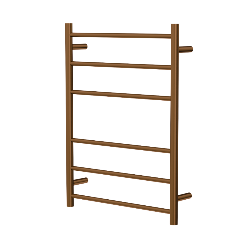 Linsol Avid 6 Bar Heated Towel Rail Aged Bronze 800mm