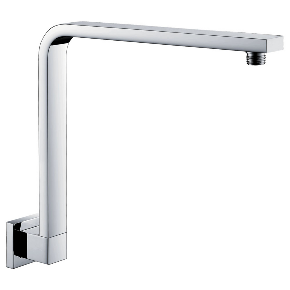 FIENZA SQUARE FIXED GOOSENECK SHOWER ARM 350MM CHROME