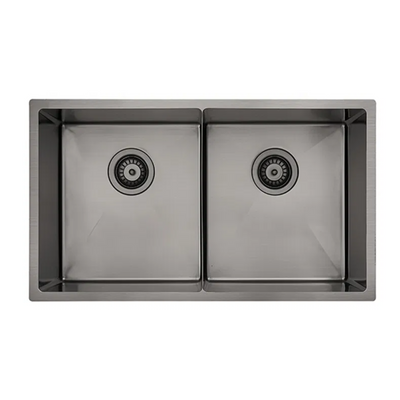 BELLA VISTA LUMINARE DOUBLE BOWL KITCHEN SINK STAINLESS STEEL 760MM
