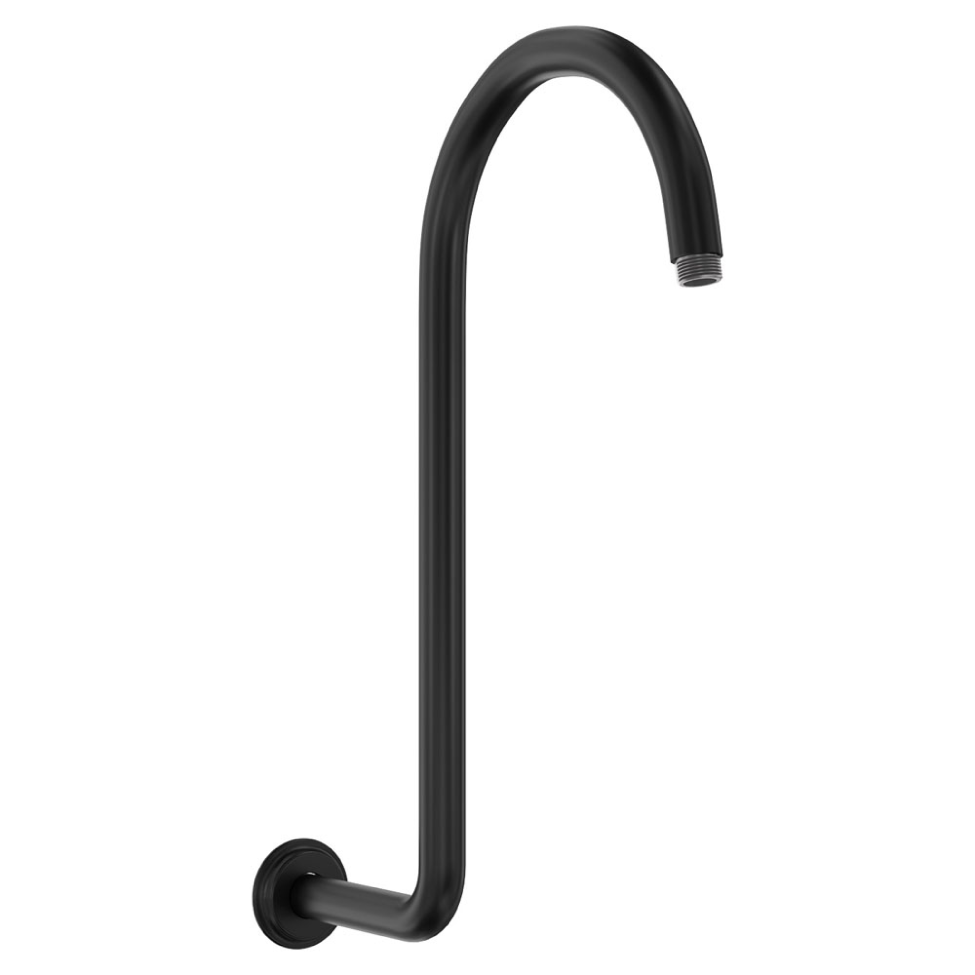 FIENZA CLASSICAL FIXED SWAN-NECK SHOWER ARM 343MM MATTE BLACK
