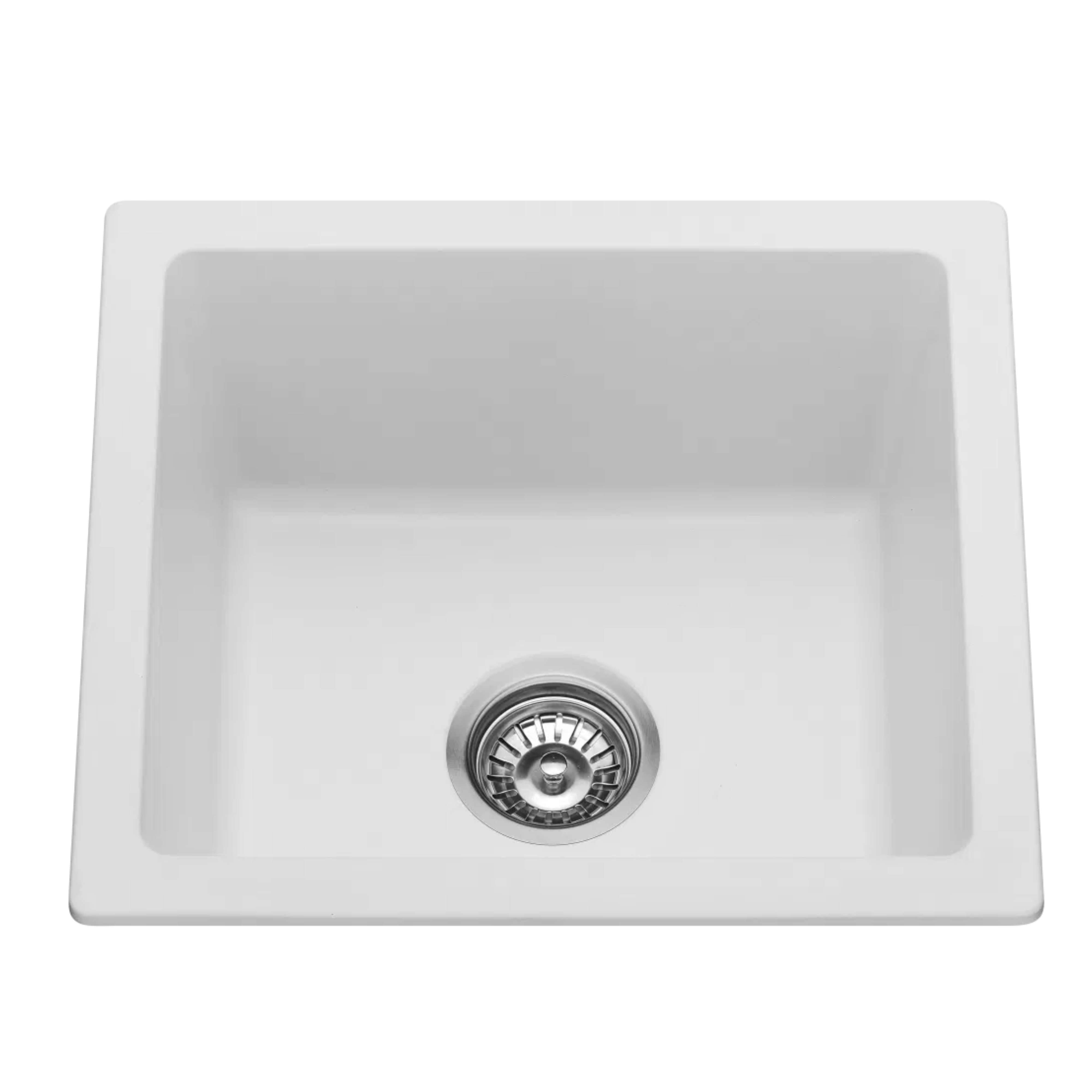 BELLA VISTA FOMOS SINGLE BOWL GRANITE KITCHEN SINK WHITE 460MM