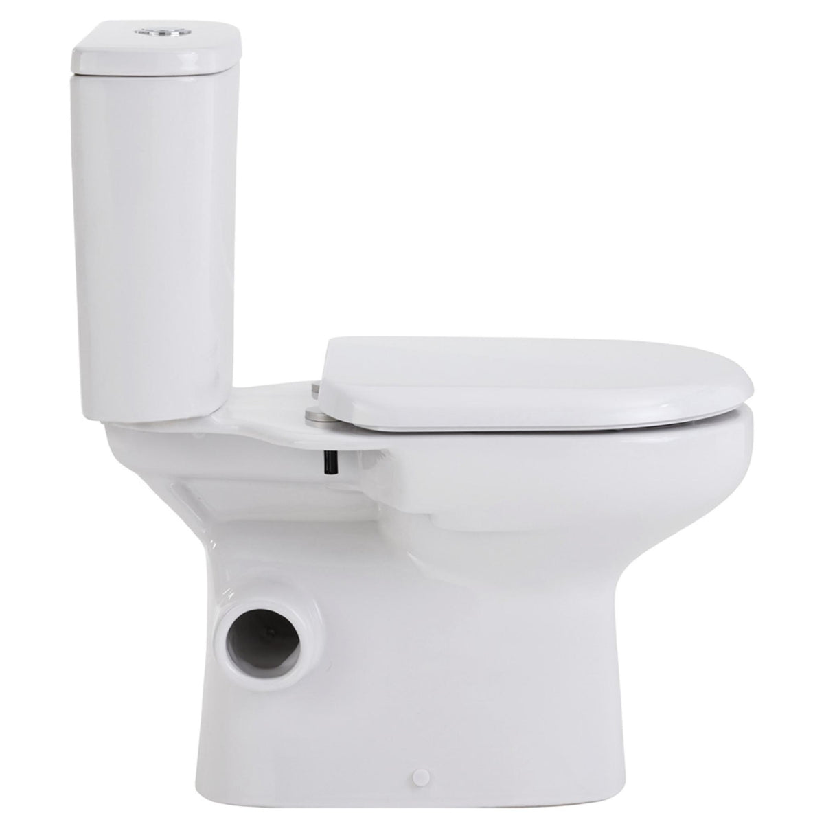 FIENZA PETRA CLOSE-COUPLED RIMLESS LEFT SKEW TRAP TOILET SUITE GLOSS WHITE
