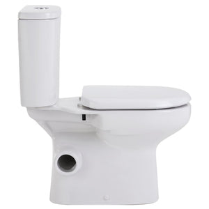 FIENZA PETRA CLOSE-COUPLED RIMLESS LEFT SKEW TRAP TOILET SUITE GLOSS WHITE