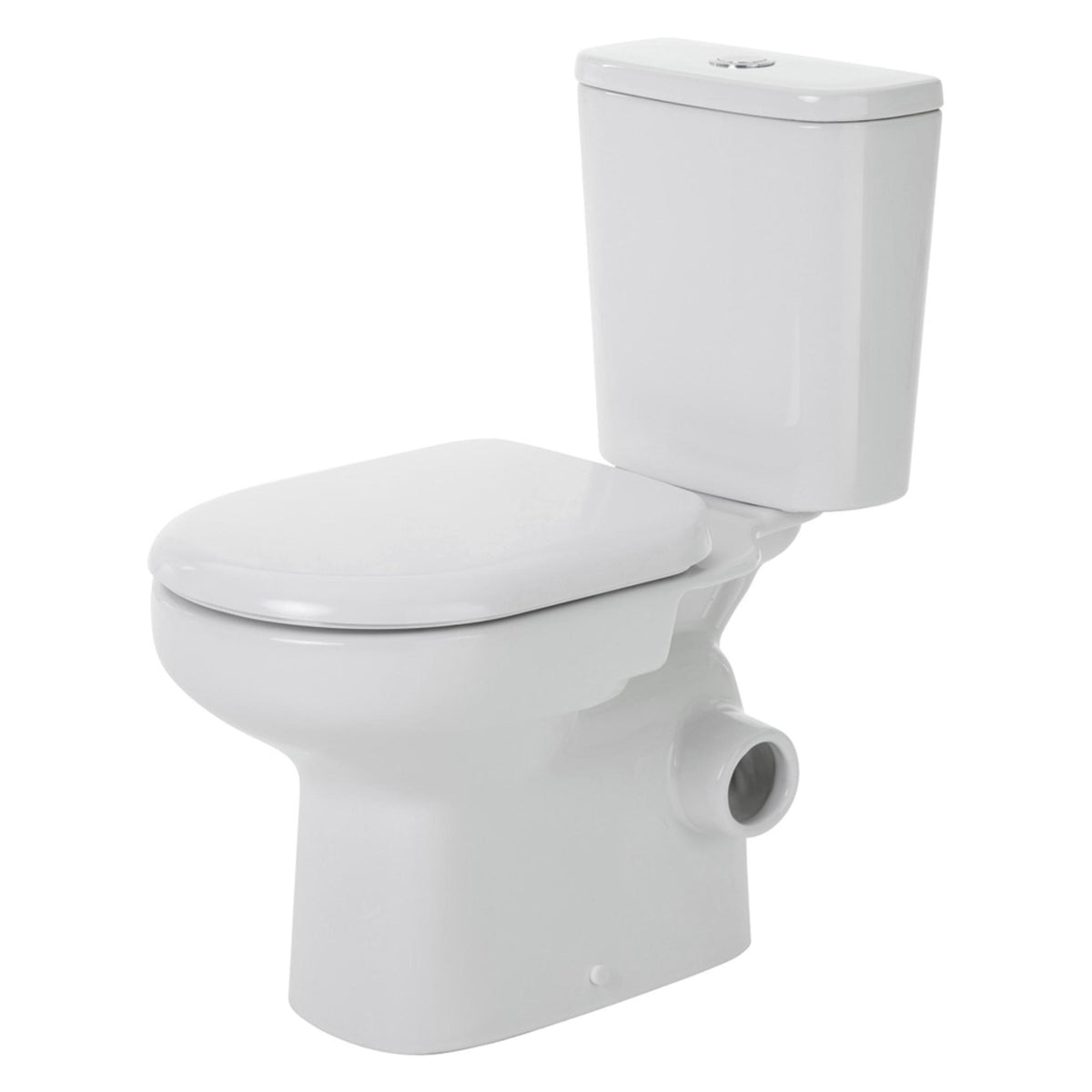 FIENZA PETRA CLOSE-COUPLED RIMLESS RIGHT SKEW TRAP TOILET SUITE GLOSS WHITE