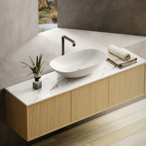CETO BELLEVUE PRIME OAK 1500MM SINGLE BOWL WALL HUNG VANITY