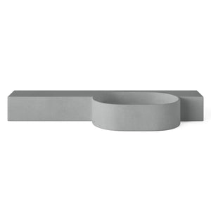 CONCRETE STUDIO KAARLA SEMI-RECESSED BASIN WHITE 1200MM