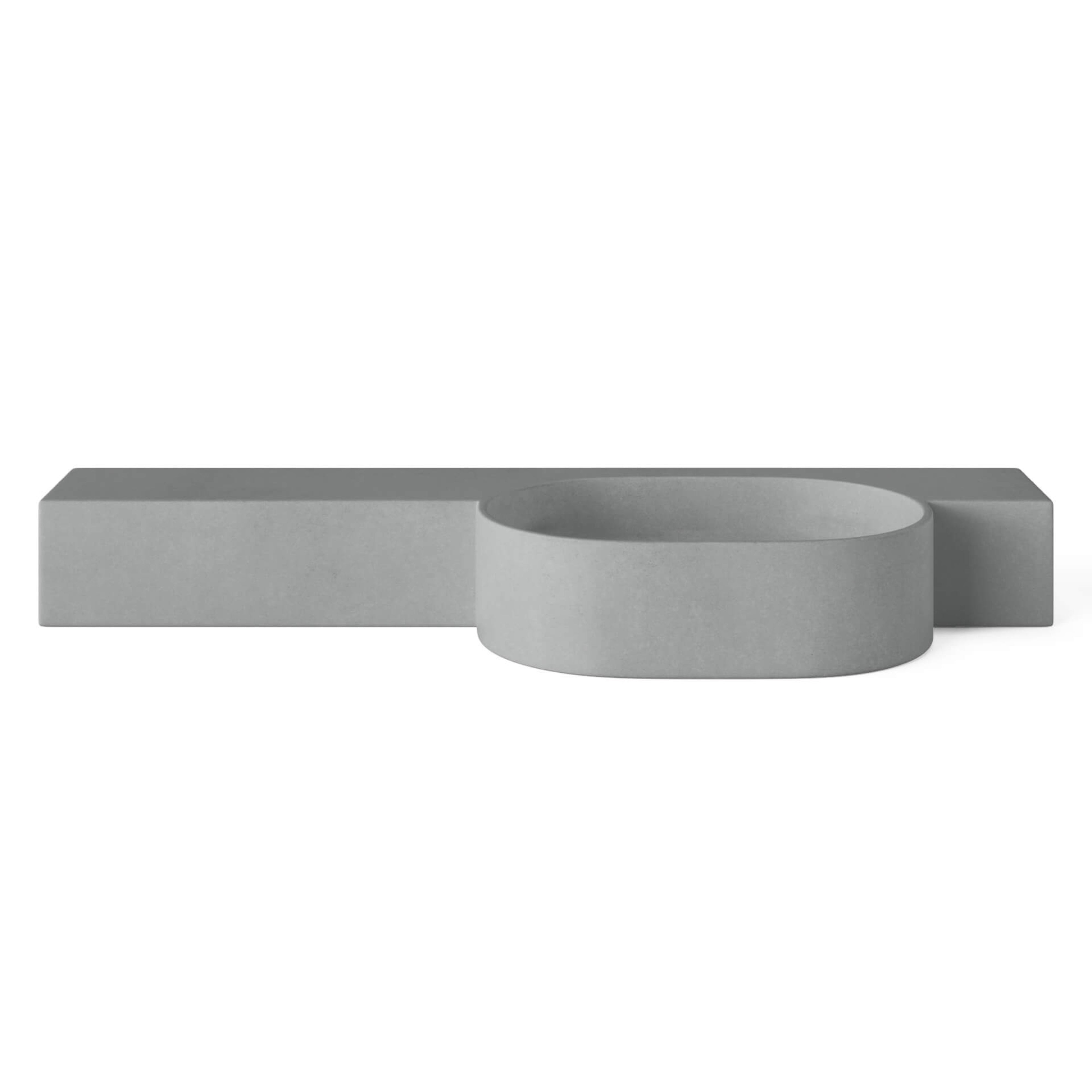 CONCRETE STUDIO KAARLA SEMI-RECESSED BASIN WHITE 1200MM