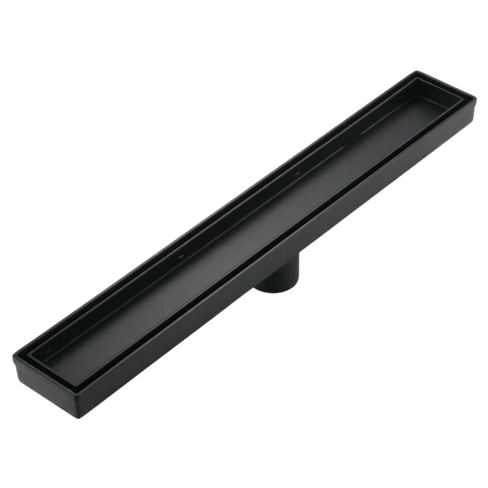VITO TILE INSERT FLOOR CHANNEL DRAIN MATTE BLACK (MULTIPLE SIZES AVAILABLE)