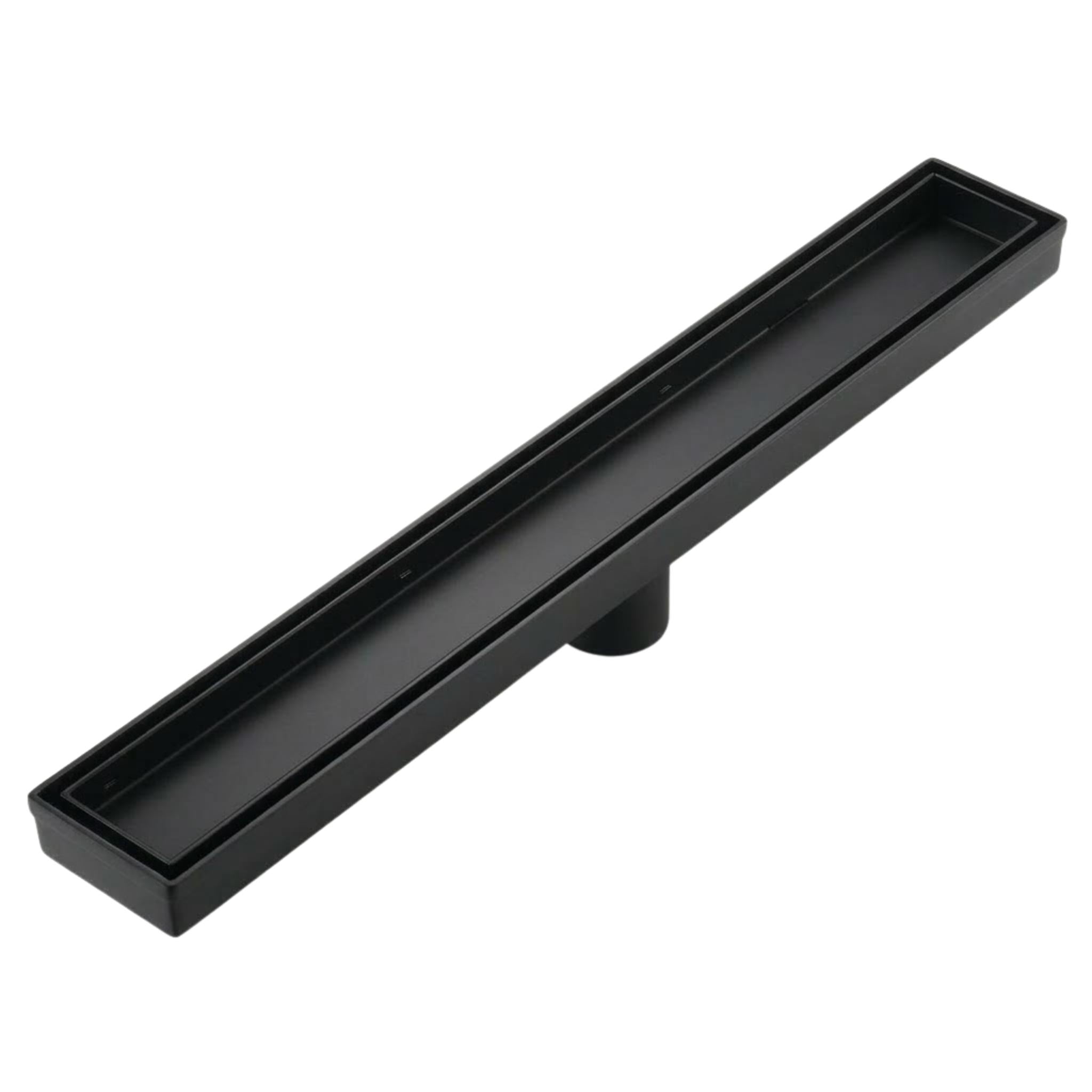 VITO TILE INSERT FLOOR CHANNEL DRAIN MATTE BLACK (MULTIPLE SIZES AVAILABLE)