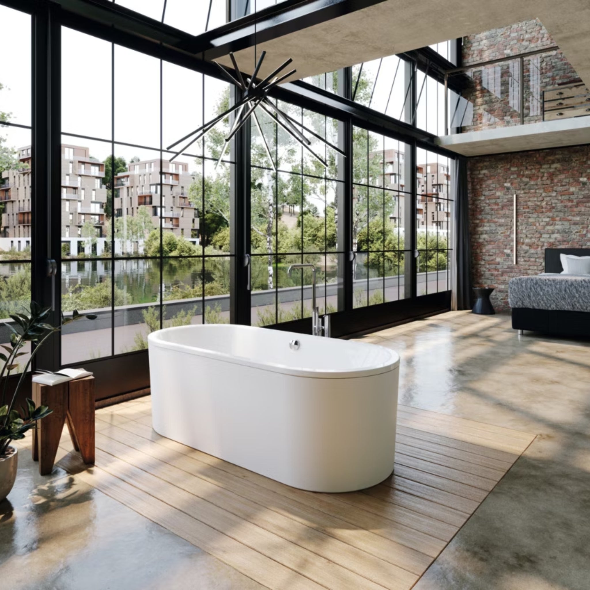 KALDEWEI CLASSIC DUO FREESTANDING ENAMEL STEEL BATHTUB ALPINE GLOSS WHITE (AVAILABLE IN 1600MM, 1700MM AND 1800MM)