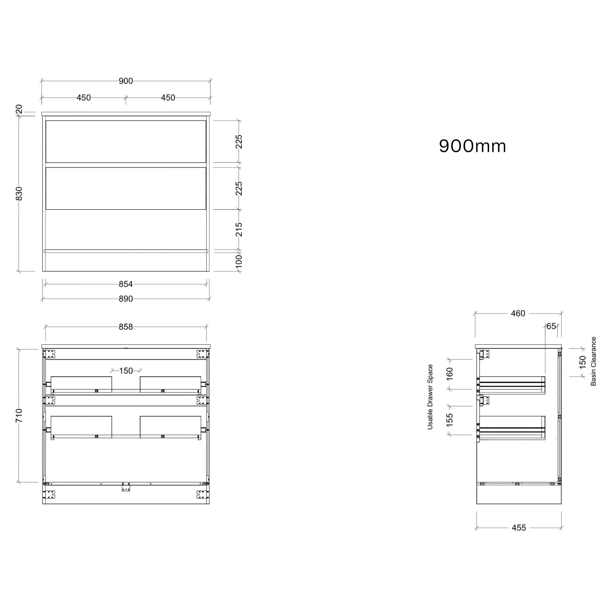 TIMBERLINE KANSAS CUSTOM FLOOR STANDING VANITY (ALL SIZING)