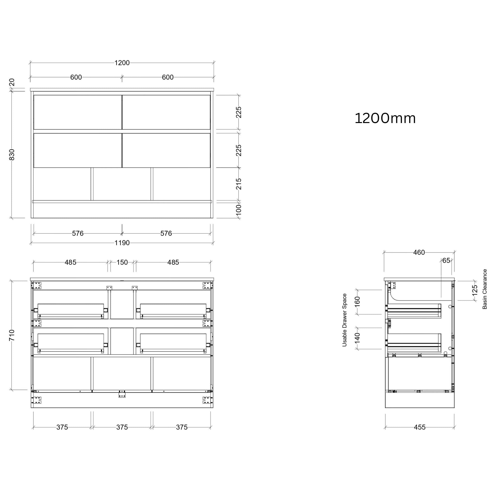 TIMBERLINE KANSAS CUSTOM FLOOR STANDING VANITY (ALL SIZING)