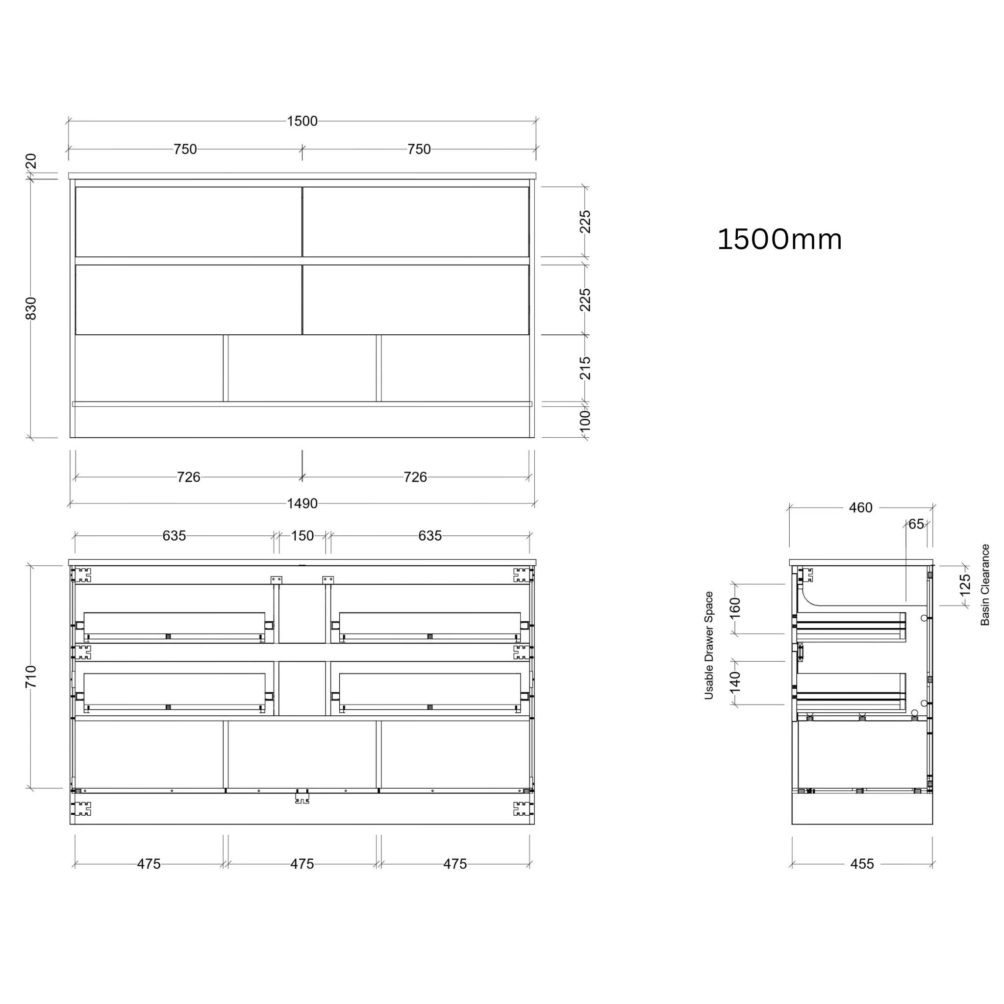 TIMBERLINE KANSAS CUSTOM FLOOR STANDING VANITY (ALL SIZING)