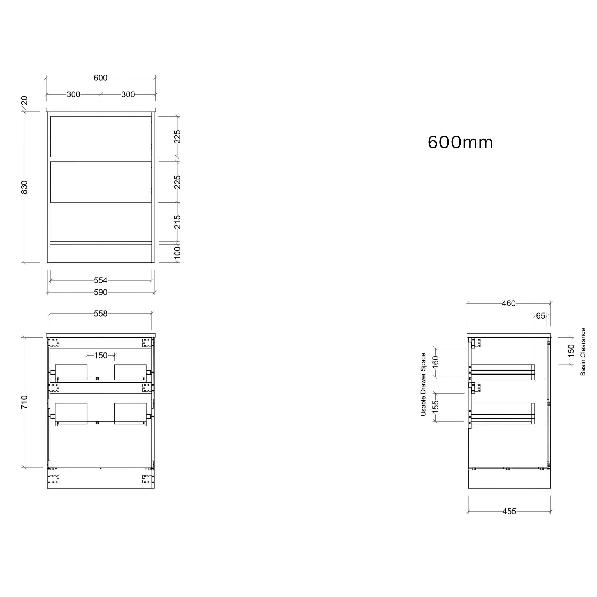 TIMBERLINE KANSAS CUSTOM FLOOR STANDING VANITY (ALL SIZING)