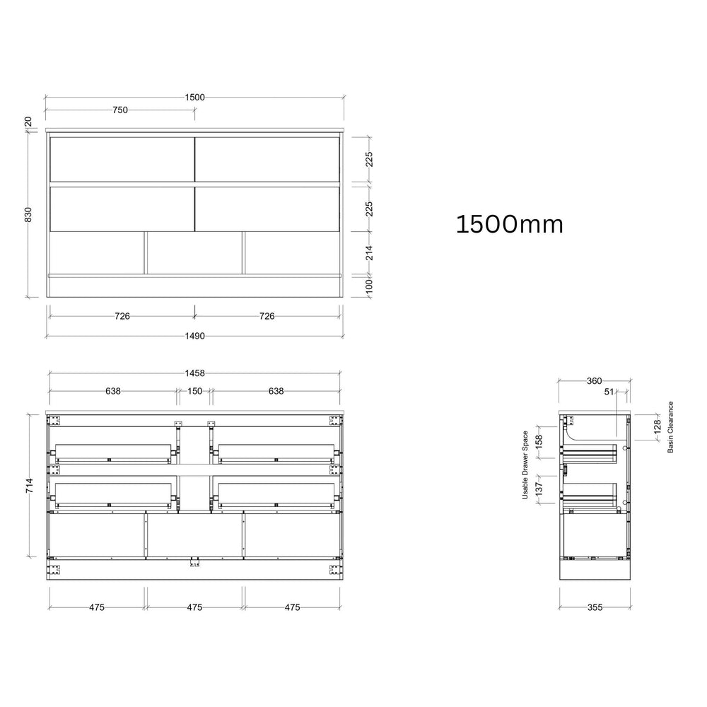 TIMBERLINE KARLIE CUSTOM FLOOR STANDING VANITY (ALL SIZING)