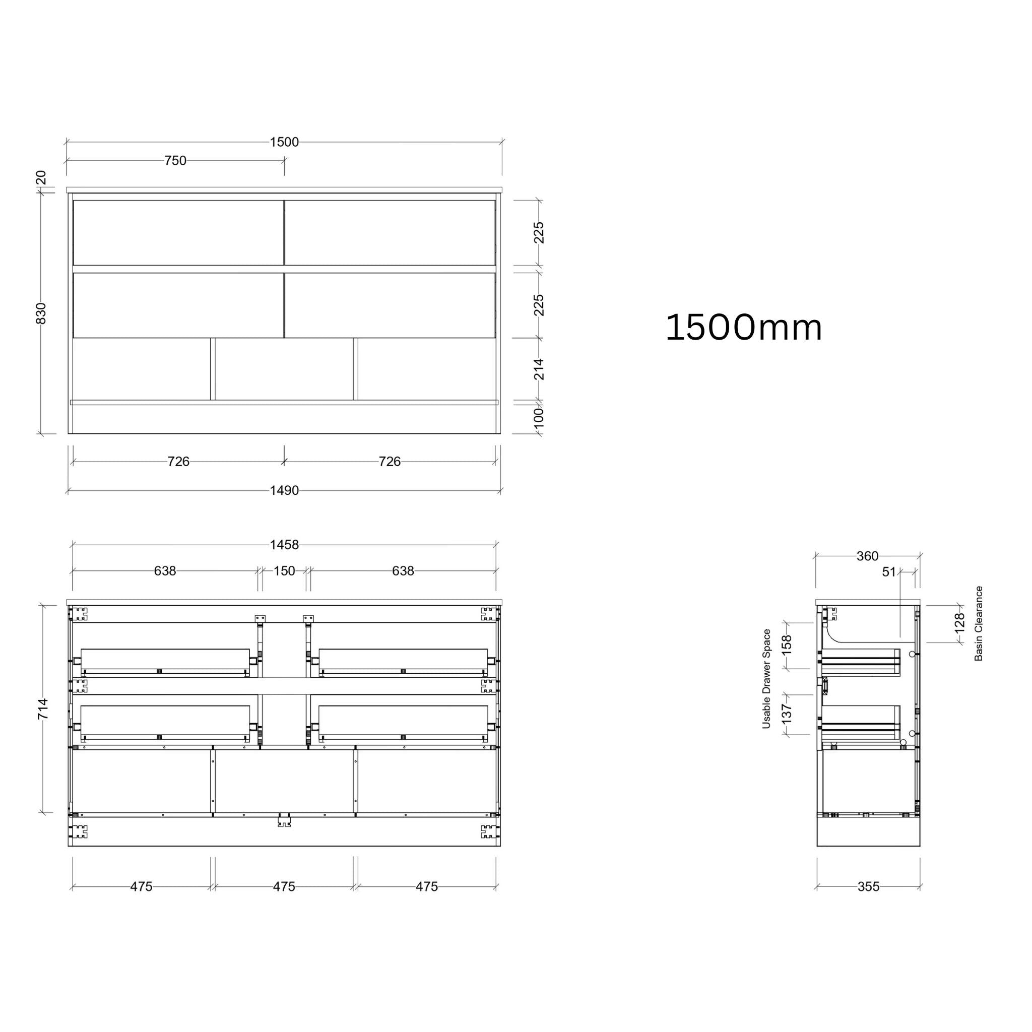TIMBERLINE KARLIE CUSTOM FLOOR STANDING VANITY (ALL SIZING)