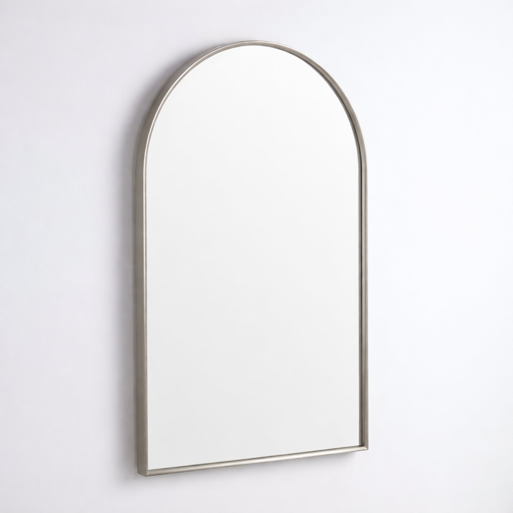 POSEIDON AURA ARCH ALUMINUM FRAMED MIRROR BRUSHED NICKEL 600X900MM