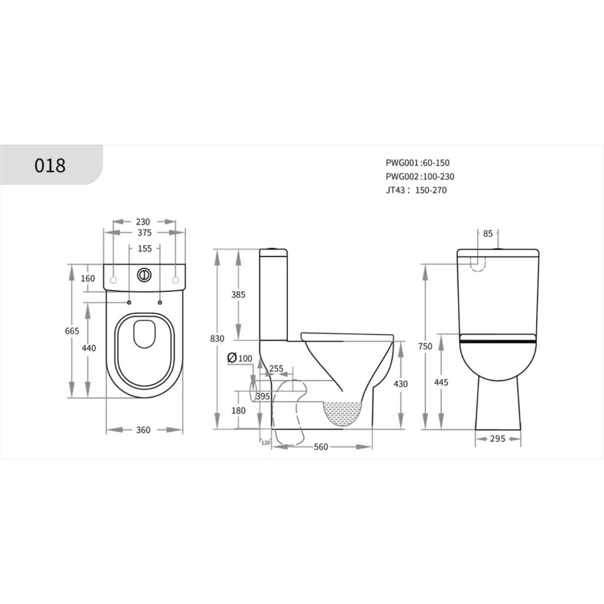 POSEIDON BELA SKEW TOILET SUITE GLOSS WHITE