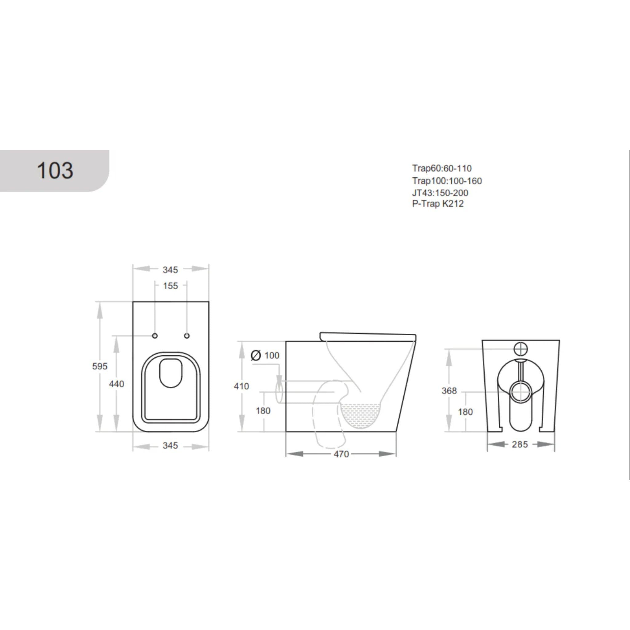 POSEIDON QUBIST WALL FACED PAN GLOSS WHITE