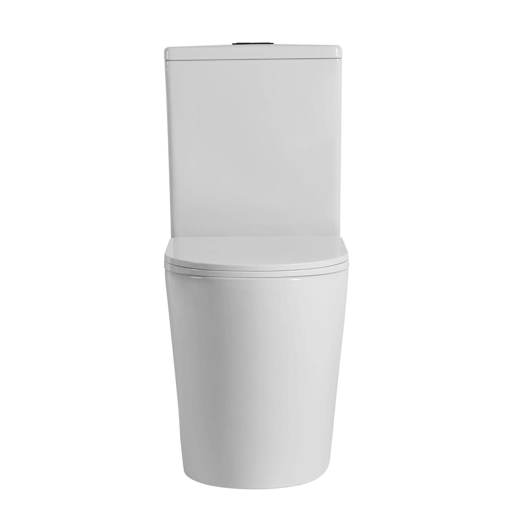 POSEIDON AVIS COMPACT RIMLESS TOILET SUITE GLOSS WHITE