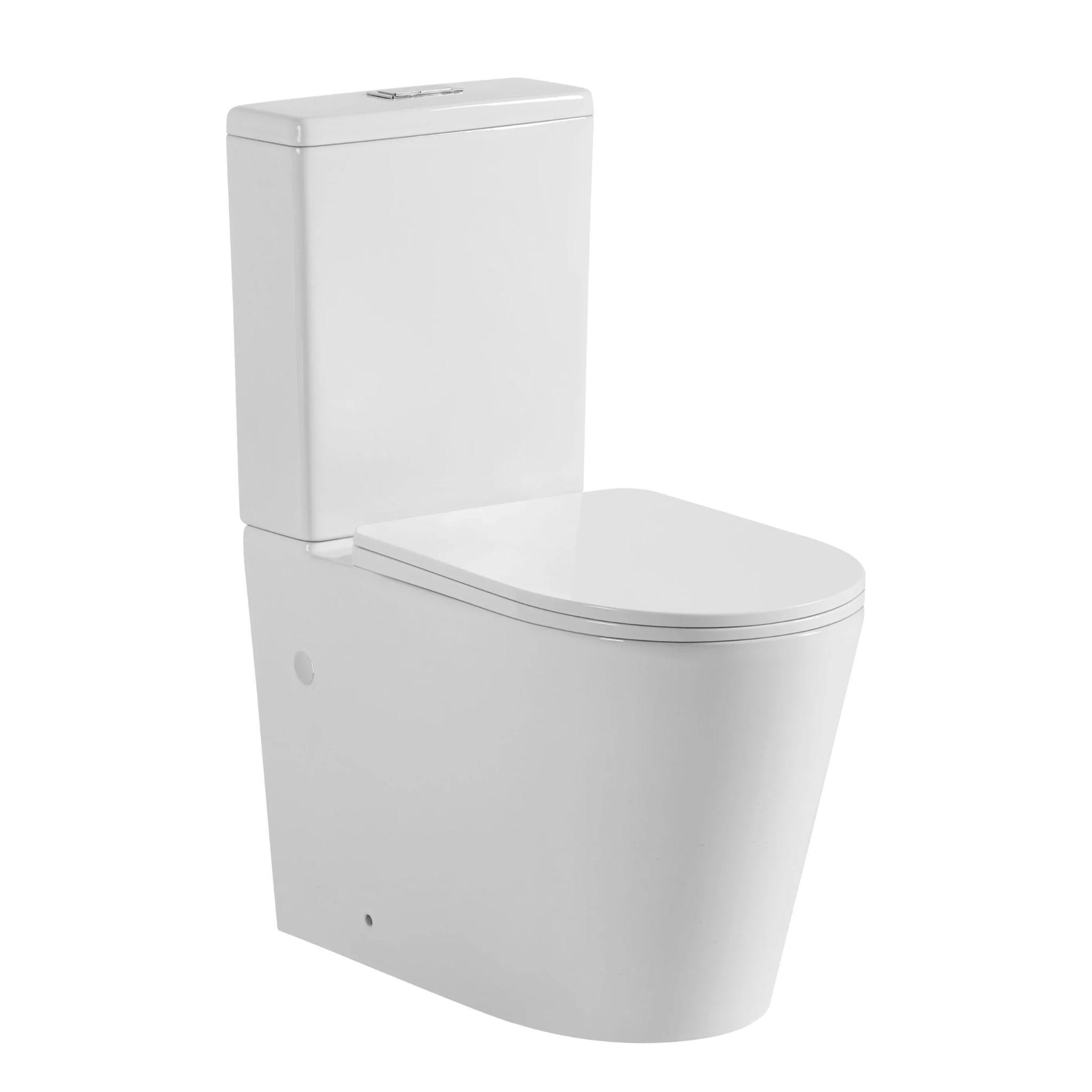 POSEIDON AVIS COMPACT RIMLESS TOILET SUITE GLOSS WHITE