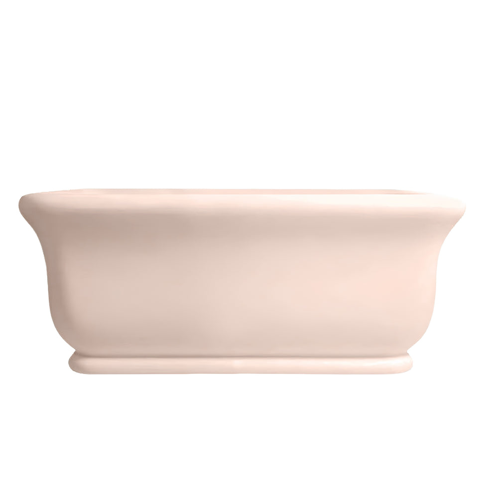 TURNER HASTINGS KIRKHAM TITANCAST FREESTANDING NON OVERFLOW BATHTUB SOFT PEACH (AVAILABLE IN 1600MM AND 1800MM)