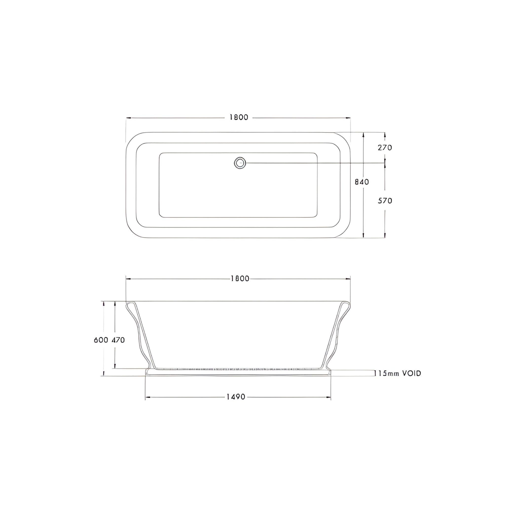 TURNER HASTINGS KIRKHAM TITANCAST SOLID SURFACE FREESTANDING BATHTUB SPECIAL FINISH (AVAILABLE IN 1600MM & 1800MM)