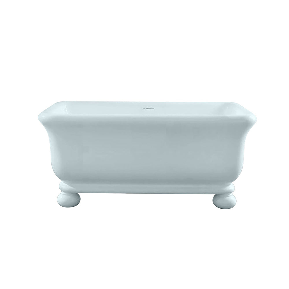 TURNER HASTINGS KIRKHAM TITANCAST FREESTANDING NON OVERFLOW BATHTUB WITH BALL FEET ALICE BLUE (AVAILABLE IN 1600MM AND 1800MM)