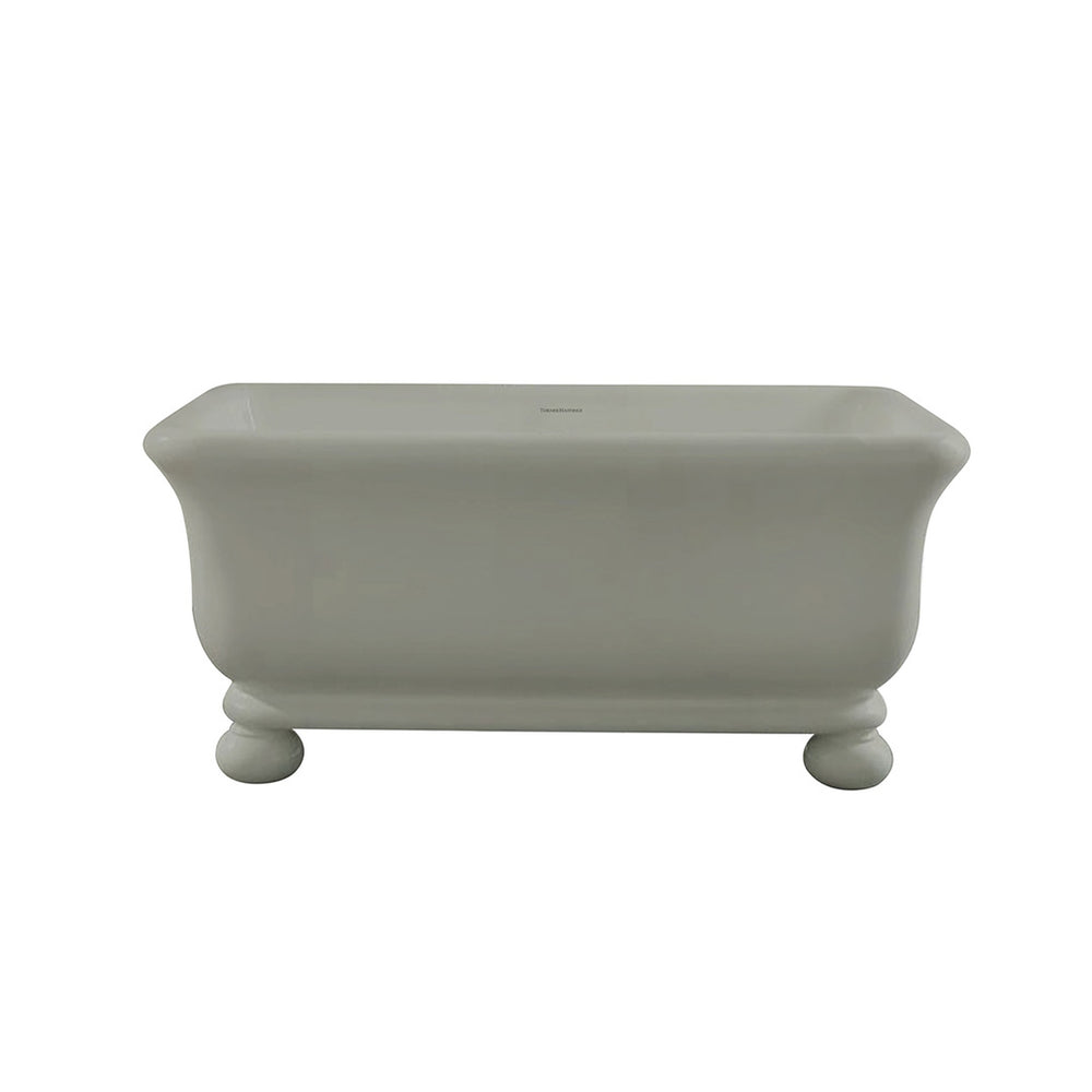 TURNER HASTINGS KIRKHAM TITANCAST FREESTANDING NON OVERFLOW BATHTUB WITH BALL FEET INDUSTRIAL GREY (AVAILABLE IN 1600MM AND 1800MM)