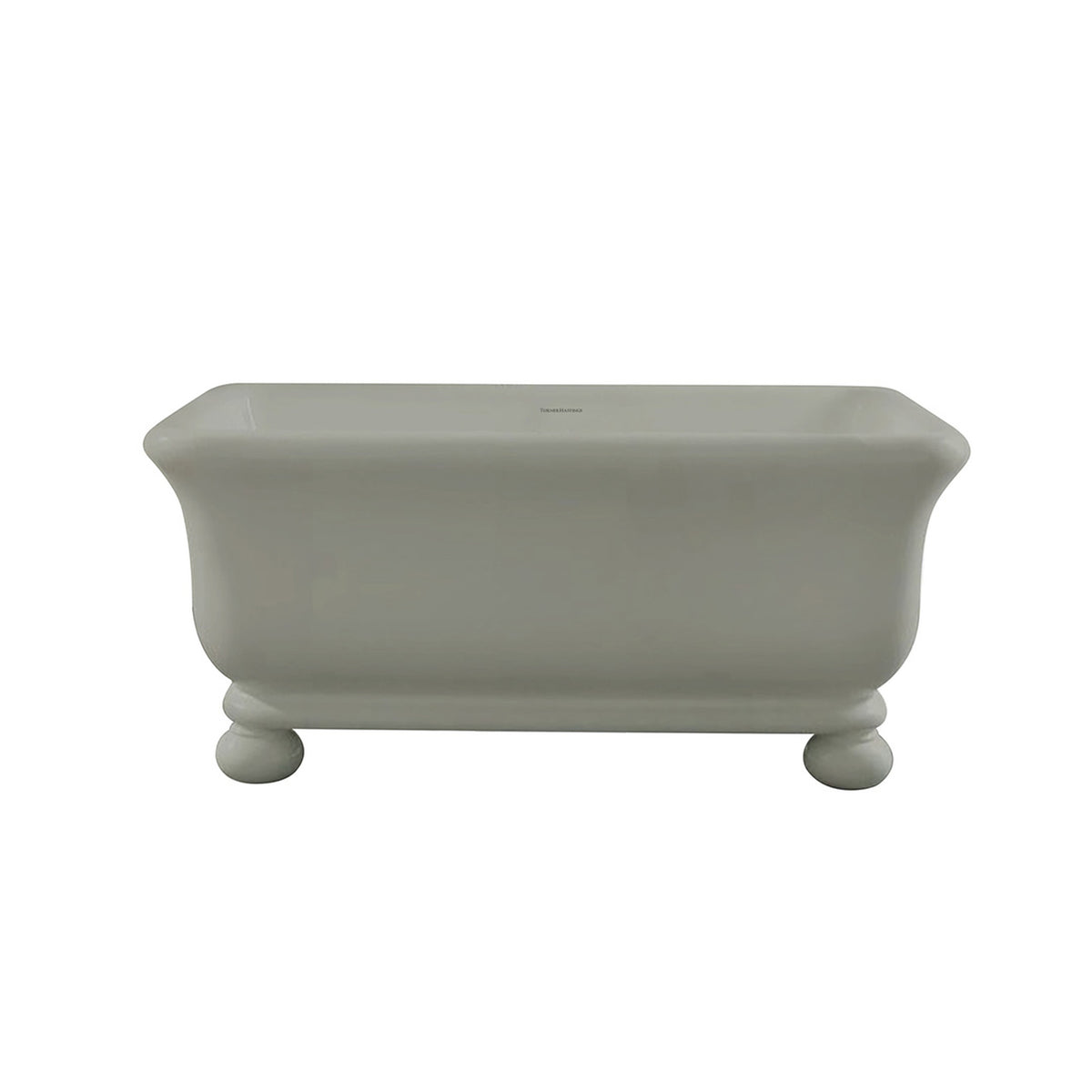 TURNER HASTINGS KIRKHAM TITANCAST FREESTANDING NON OVERFLOW BATHTUB WITH BALL FEET INDUSTRIAL GREY (AVAILABLE IN 1600MM AND 1800MM)