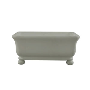 TURNER HASTINGS KIRKHAM TITANCAST FREESTANDING OVERFLOW BATHTUB WITH BALL FEET INDUSTRIAL GREY (AVAILABLE IN 1600MM AND 1800MM)