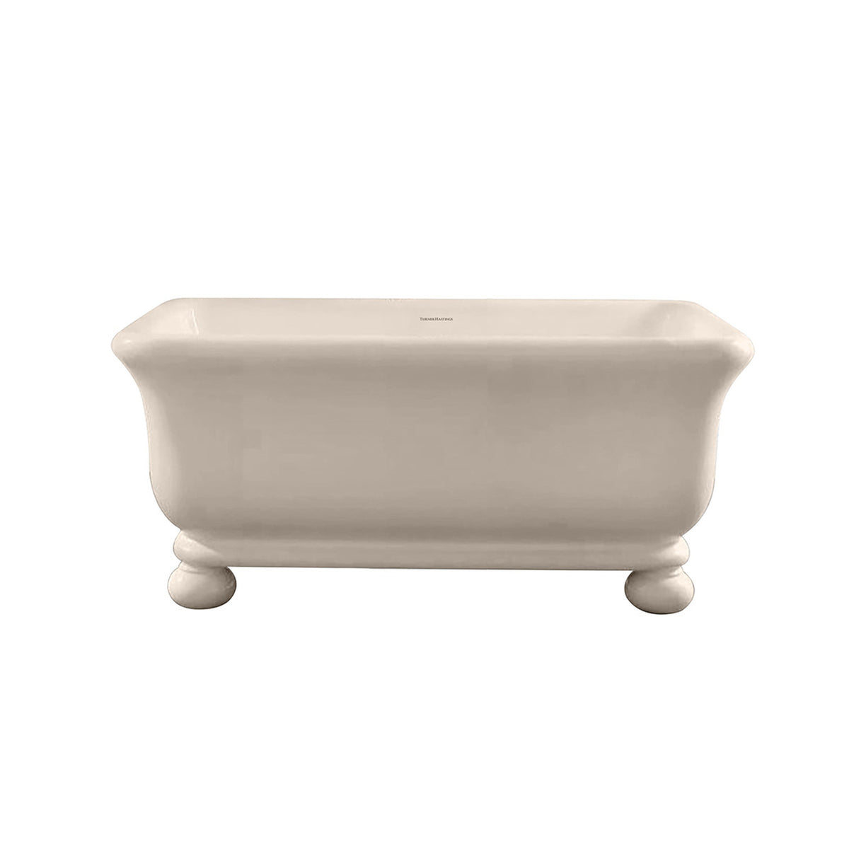 TURNER HASTINGS KIRKHAM TITANCAST FREESTANDING NON OVERFLOW BATHTUB WITH BALL FEET NATURAL LINEN (AVAILABLE IN 1600MM AND 1800MM)