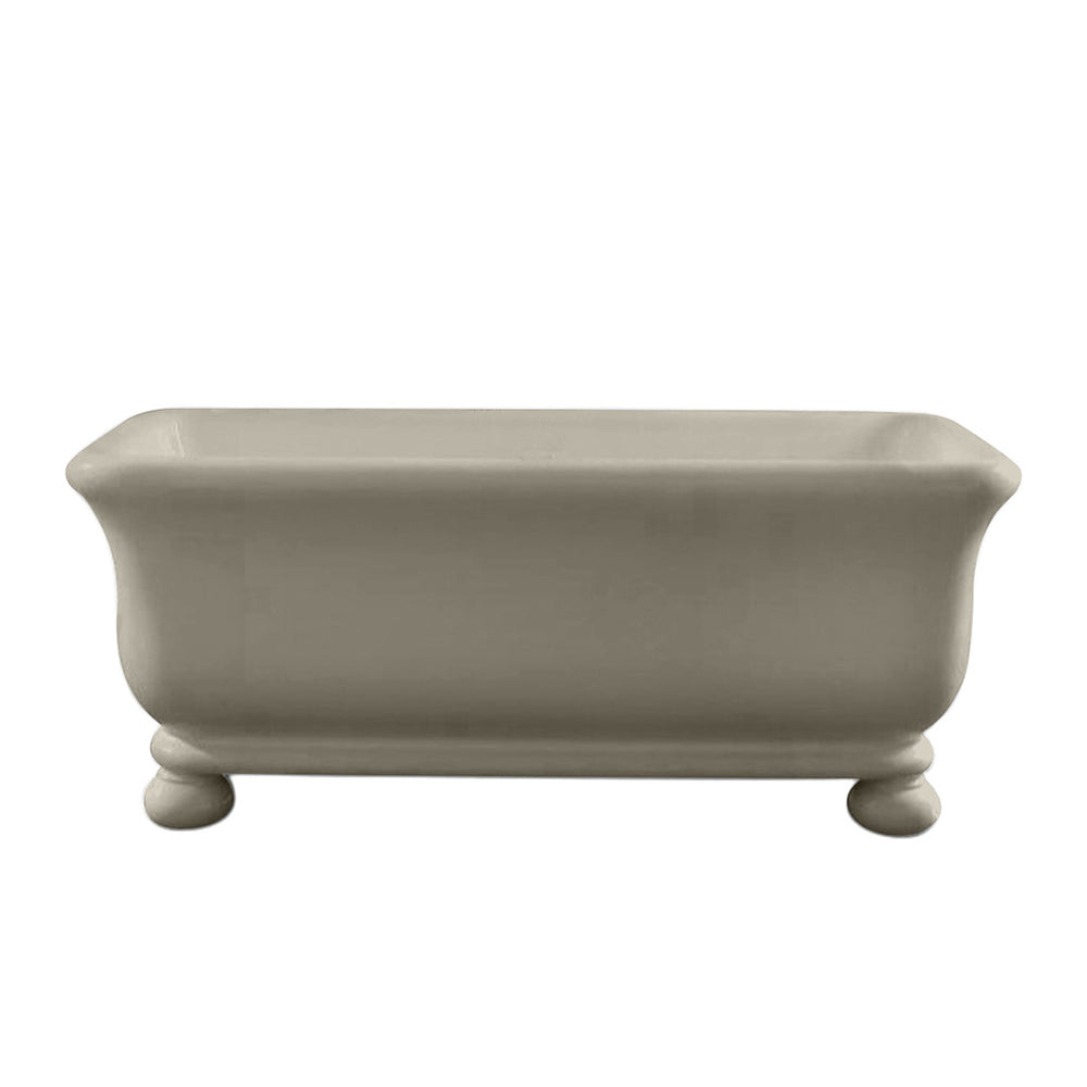 TURNER HASTINGS KIRKHAM TITANCAST FREESTANDING NON OVERFLOW BATHTUB WITH BALL FEET LIGHT FAWN (AVAILABLE IN 1600MM AND 1800MM)