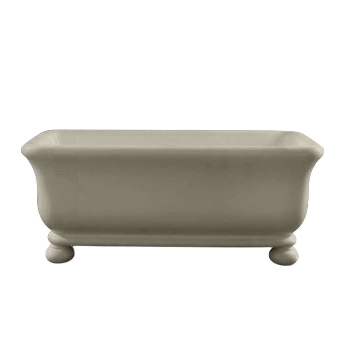 TURNER HASTINGS KIRKHAM TITANCAST FREESTANDING NON OVERFLOW BATHTUB WITH BALL FEET LIGHT FAWN (AVAILABLE IN 1600MM AND 1800MM)