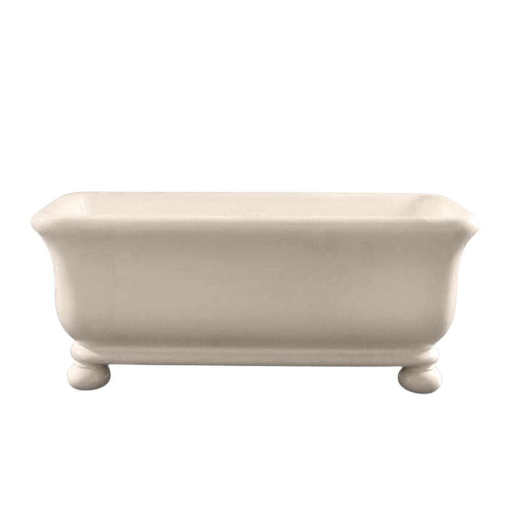TURNER HASTINGS KIRKHAM TITANCAST FREESTANDING NON OVERFLOW BATHTUB WITH BALL FEET NATURAL LINEN (AVAILABLE IN 1600MM AND 1800MM)