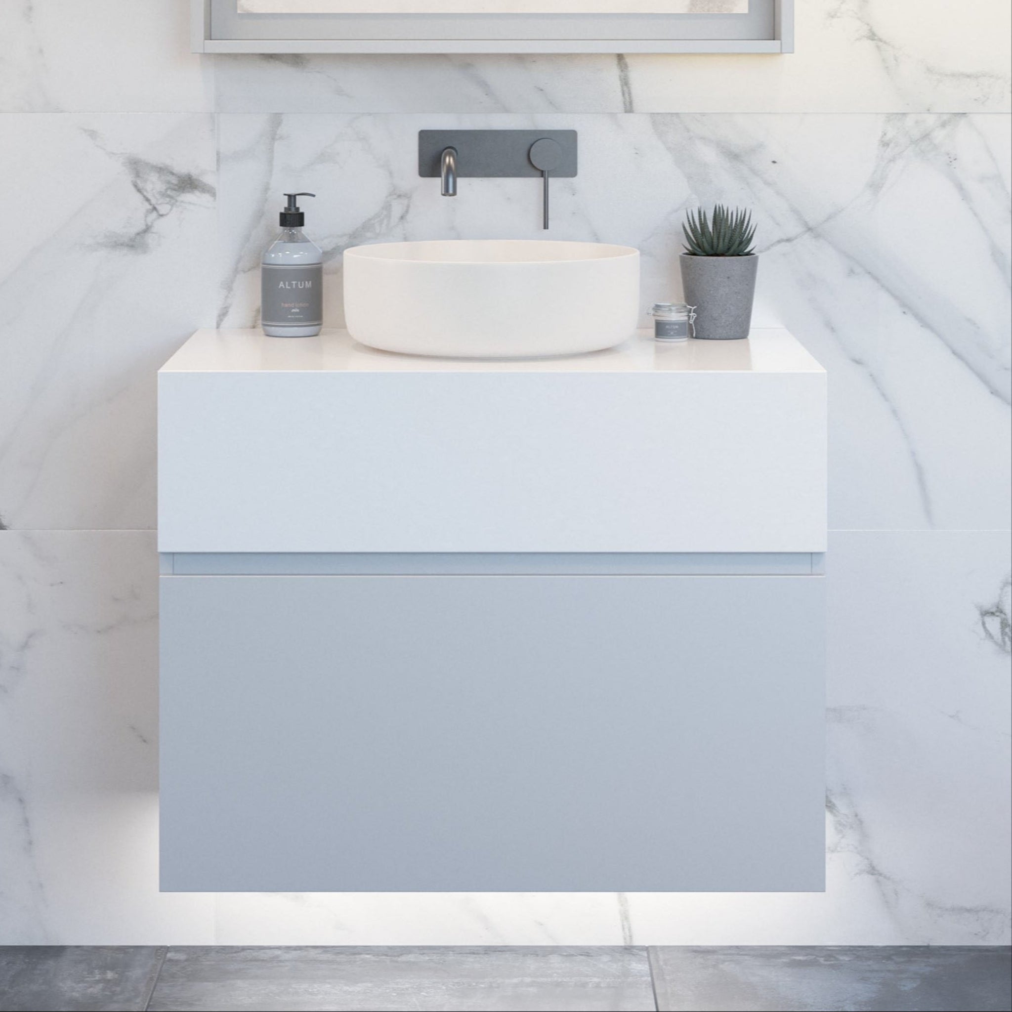 TIMBERLINE KINGSLEY CUSTOM WALL HUNG VANITY (ALL SIZING)