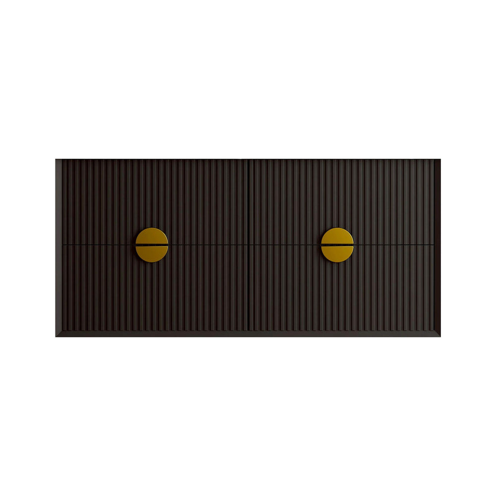 INFINITY KINGO MATTE BLACK 1200MM DOUBLE BOWL WALL HUNG VANITY