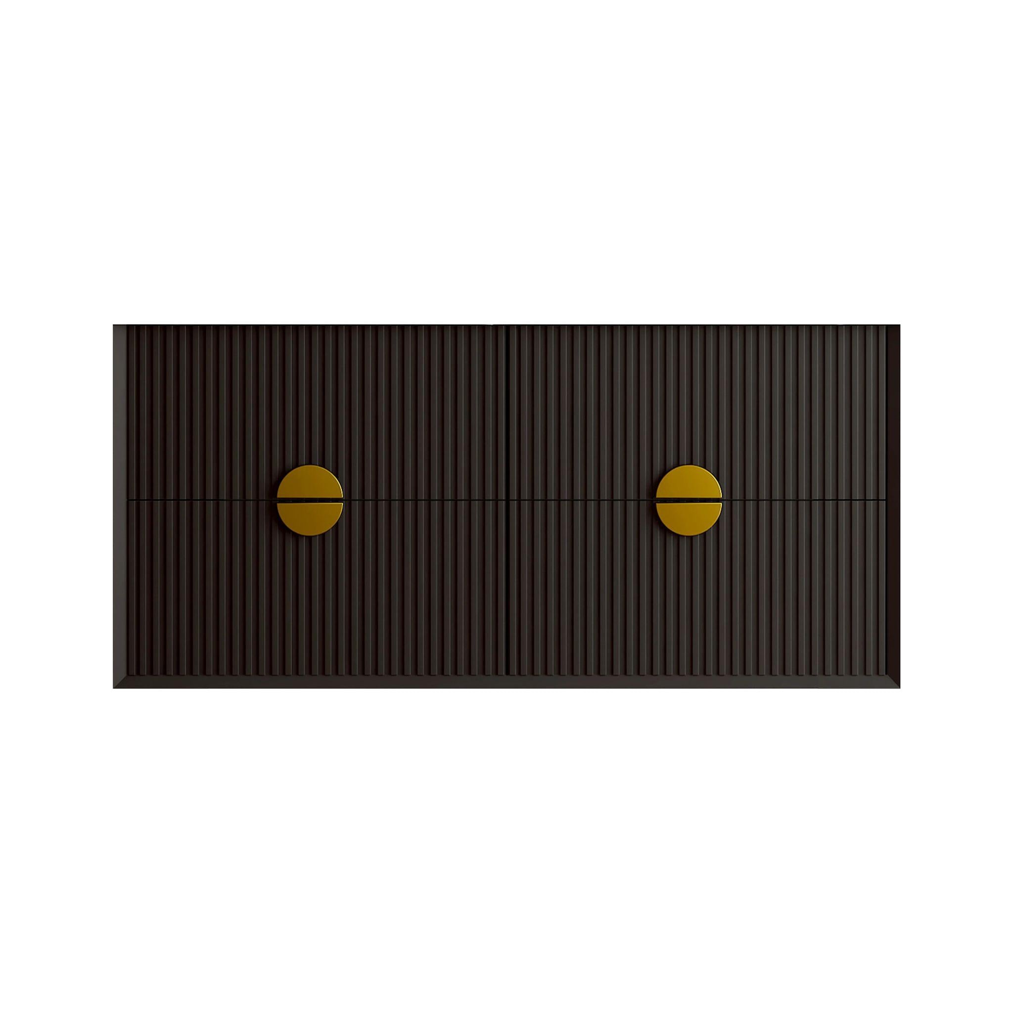 INFINITY KINGO MATTE BLACK 1200MM DOUBLE BOWL WALL HUNG VANITY